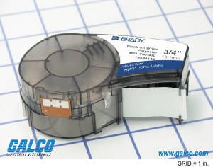 BRADY         M21-750-430             LABEL, TAPE, 0.75INX21FT, BLACK/CLEAR