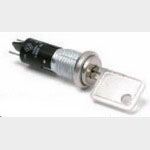 Switch Key Lock SPST 90° Flat Key 20VAC 20VDC 0.4VA Quick Connect Panel Mount