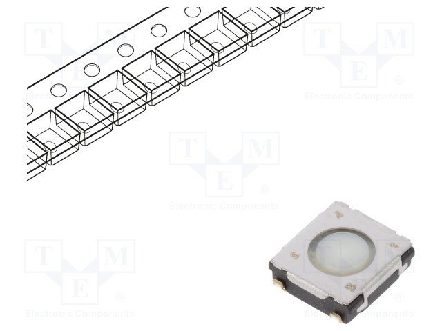 Tactile Switch SMD SPST-NO 20mA 15VDC White