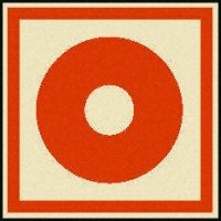 Wolk Aluminium Fire Extinguisher Sign Yes, 148 x 148mm