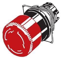 Switch Emergency Stop N.C. SPST Round Button 10A 440VAC 380VDC Screw Panel Mount