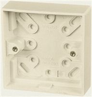 White 1 Gang 29mm Surface Box