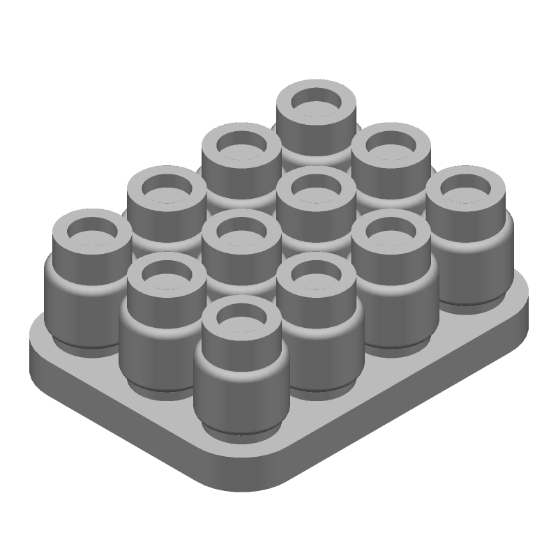 Blue Silicone Rubber Seal Protector, 12 Pos, 600V, 19A, IP57