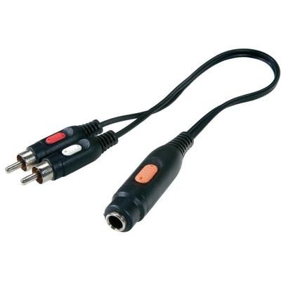 SpeaKa Professional RCA plug (phono) to Jack socket 6.3 mm Audio Extension Cable