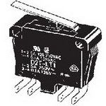 Snap Action Switch, DPST, Hinge Lever, 6A 250VAC, Screw/Solder Mount