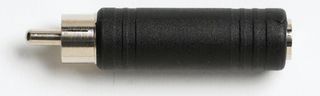 Conn 1/4" Phone Jack-RCA Adapter F/M 2/2 POS ST 4 Terminal 1 Port