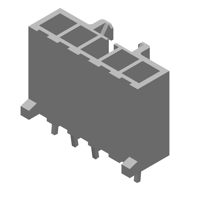 Conn HDR and Receptacle 4 POS 3.96mm Solder ST Thru-Hole 4 Terminal 1 Port Bag/Box