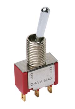 4PDT Toggle Switch, 5A, 120VAC, 28VDC, 3-Pos, Solder