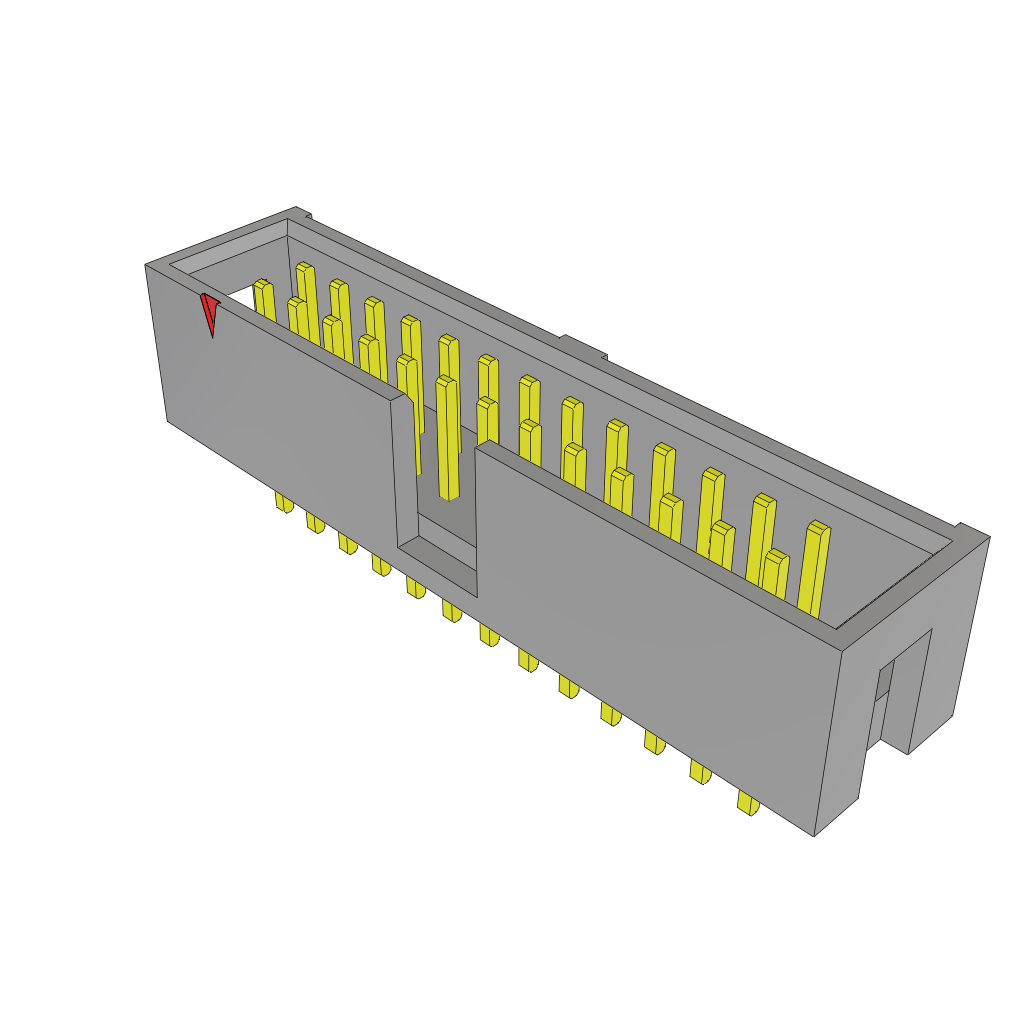 Conn Shrouded Header HDR 26 POS 2.54mm Solder ST Top Entry Thru-Hole Bulk