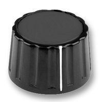 KNOB, FLUTED, 28MM DIAMETER; Knob / Dial Style: Round without Indicator Line; Knob / Dial - Diameter Metric: 28mm;...