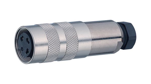 3-Way Female Socket, 5A, 250V, IP67, Solder