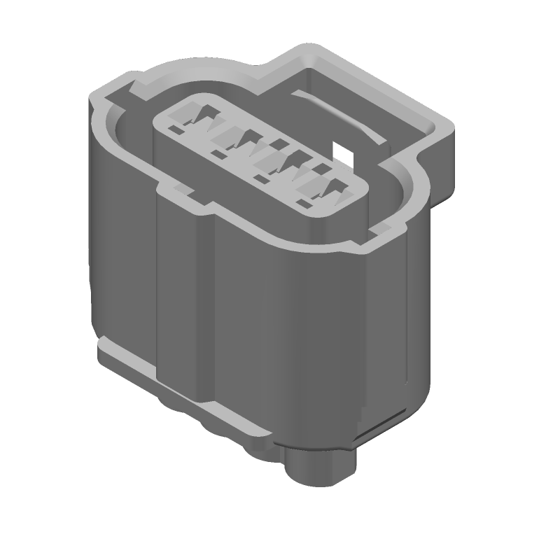 4 Pos Rectangular Plug, 17A, 125V, PBT, Black, Crimp