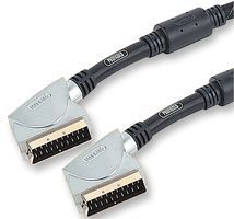 PROFIGOLD         PGV7000             Audio / Video Cable Assembly, SCART Plug, SCART Plug, 4.9 ft, 1.5 m, Black