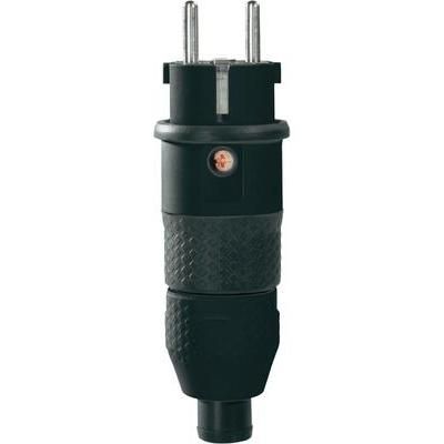 Safety plug PVC 230 V Black IP54 AB