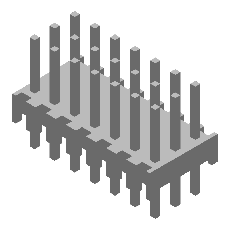 21 Pos 2.54mm Unshrouded Header, Male Pin, Straight, Thru-Hole