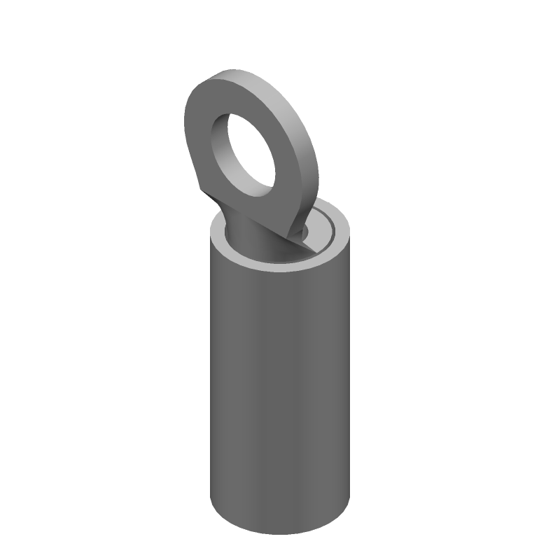 Ring Terminal, 16-22AWG, Copper, Tin, Red, 300V