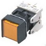 DPDT Pushbutton Switch 5A 125VAC Blue Square Actuator
