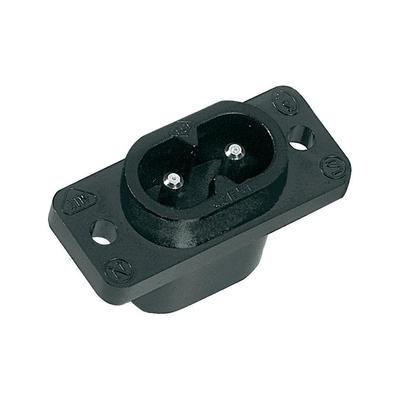 IEC connector C8 Plug, vertical mount Total number of pins: 2 2.5 A Black K & B 42R511122 1 pc(s)