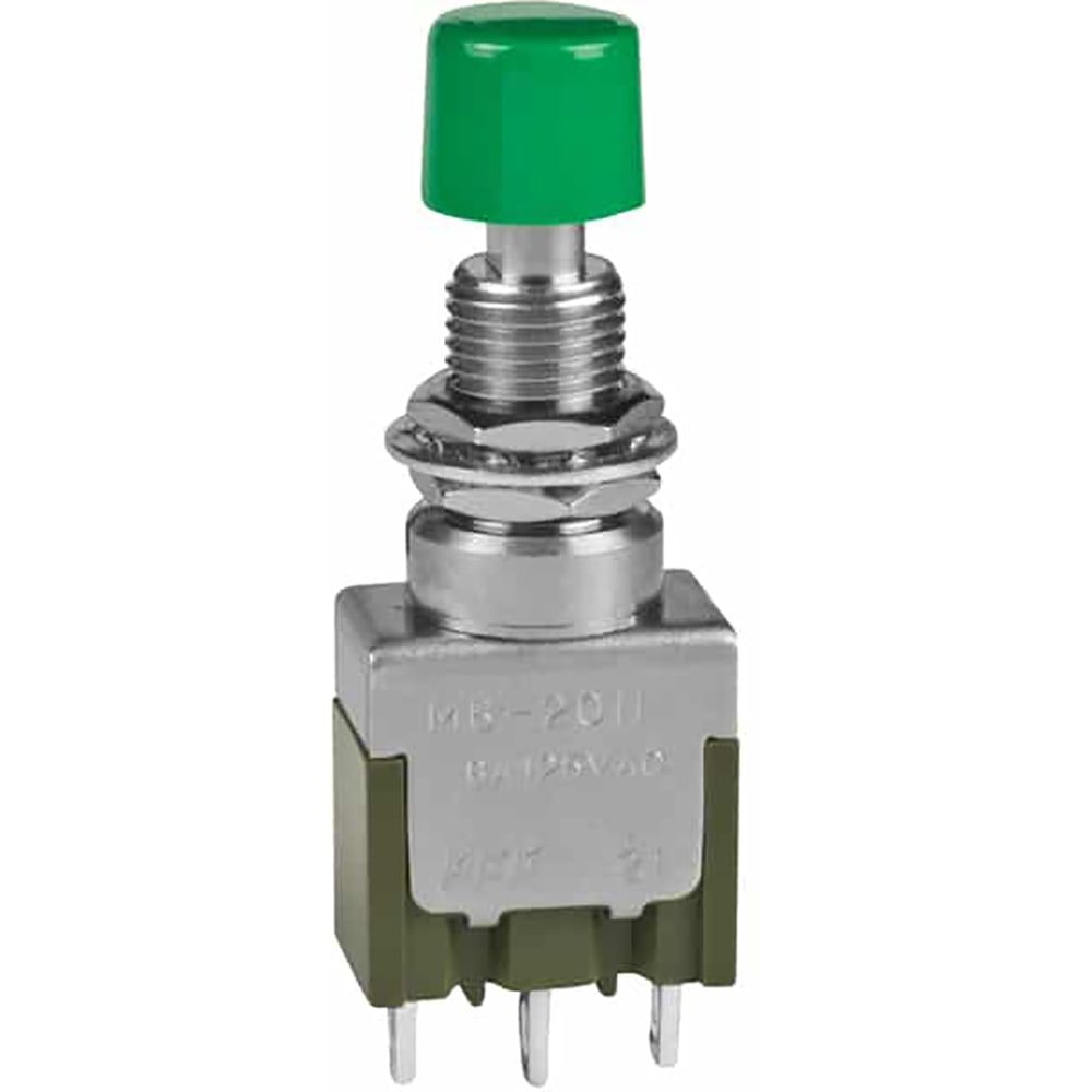 Switch Push Button ON (ON) SPDT Round Plunger 6A 250VAC 30VDC Momentary Contact Panel Mount Solder Lug