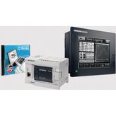 Starter Kit Mitsubishi FX3GE + GT1450, 14 DI, 6 HS, 10 RO, FX3GE + GT1450, Mitsubishi Electric