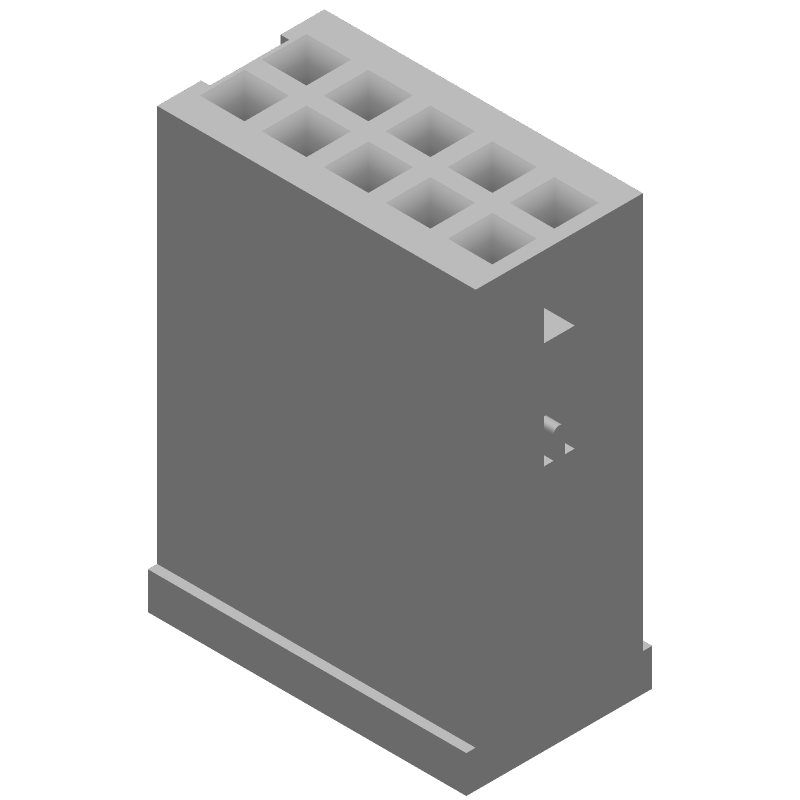 10 Pos 2.54mm Crimp Wire Housing, Female Socket, 3A, 250V