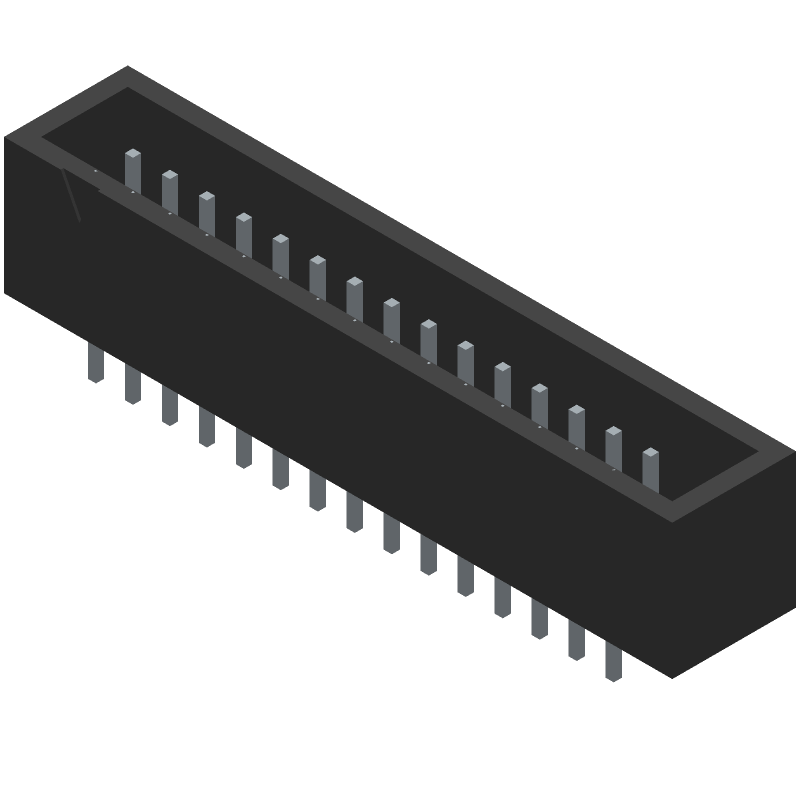 Conn Shrouded Header HDR 30 POS 2.54mm Solder RA Thru-Hole Tray