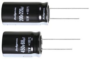 150uF 450V Aluminum Electrolytic Capacitor, Radial, 18x45mm, 950mA