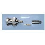 BNC Plug Str 50 Ohm Crimp Connector, Brass/Bronze, Nickel/Gold