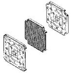 60mm Plastic Fan Filter Assembly, Axial, 2.36" H