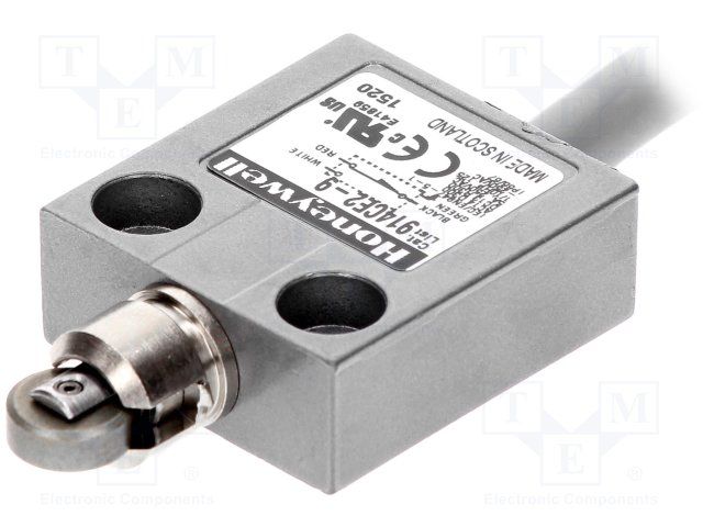 SPDT Limit Switch, 5A, 240VAC, Top Roller Plunger, Cable