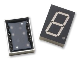 1-Digit Red 7-Seg LED Display, 20.4mm, DIP, 20mA