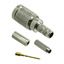 75 Ohm RF Connector, 3GHz, Crimp, Straight, Nickel/Gold