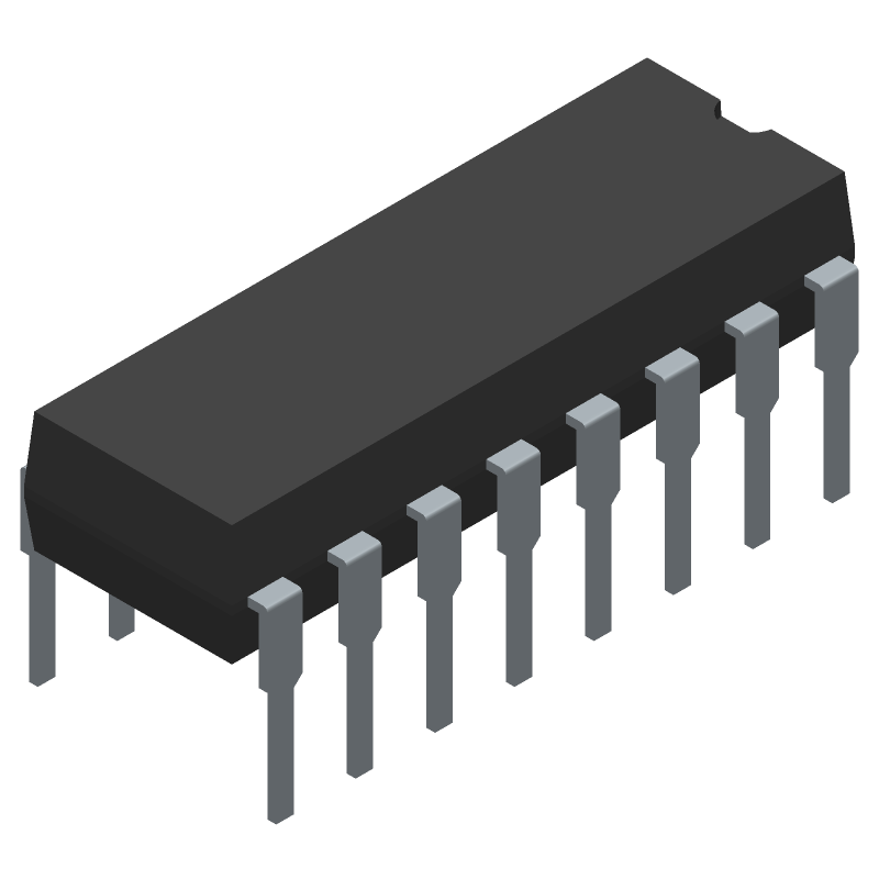 Darlington Output Optocoupler, 4-Element, 5300V Isolation, DIP-16