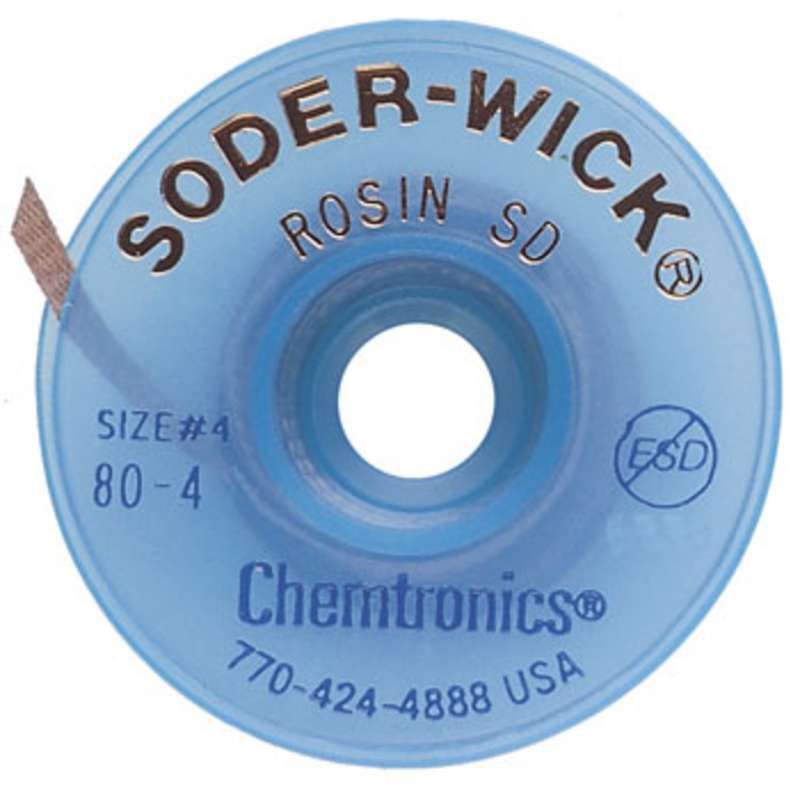 Desoldering Braid, 2.8mm Width, 5ft Length, Brass, Lead Free