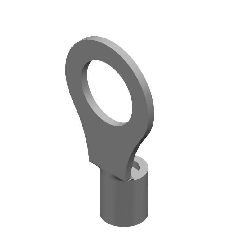 Ring Terminal, 10-12AWG, Copper, Tin Plated, Non-Insulated