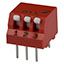 3-Pos SPST Piano DIP Switch, 0.15A, 30VDC, Through Hole