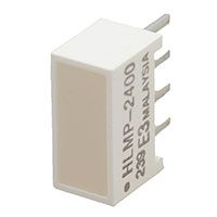 Yellow Dual LED Emitter, 8.89mm, Diffused Rectangular, SIP, Through Hole