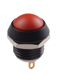 Red Illuminated Pushbutton Switch SPST-NO 125VAC 400mA