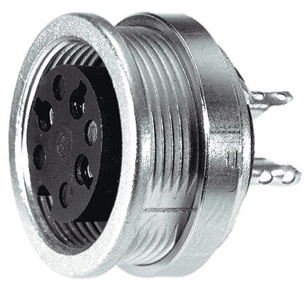 7-Pin DIN Audio/Video Socket Connector, Panel Mount, 5A, 250V