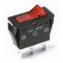 15A 250V AC Rocker Switch, Red Actuator, DPST, Neon/Lamp Illum