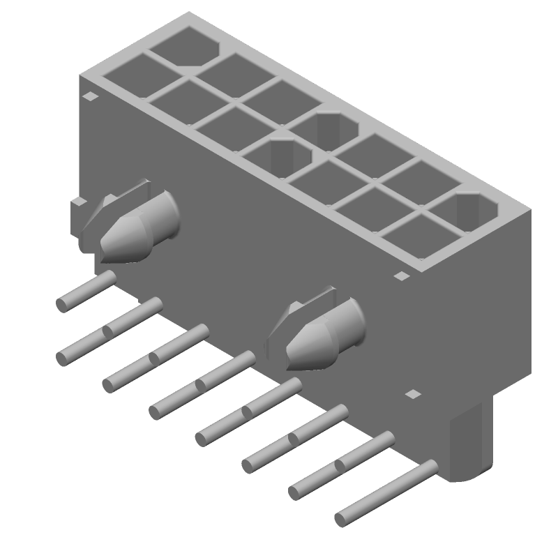 14 Pos 9.5A Wire-to-Board RA Header, Tin, Nylon, 600V