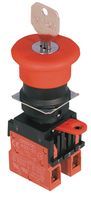 SWITCH, EMERGENCY STOP,  NON-LIGHTED,  PUSH-LOCK,  KEY RESET,  40 DIA. HEAD, 2NC CONTA