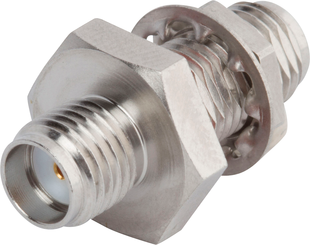 RF Connector, Female-Female, Straight, 18GHz, 50R, SS, Gold