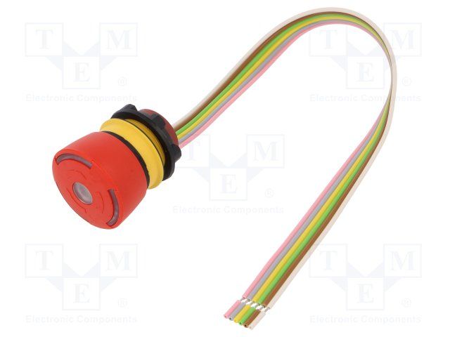 Illuminated Pushbutton Switch, 32mm, 2NC, 5A/250VAC, IP65, Red LED
