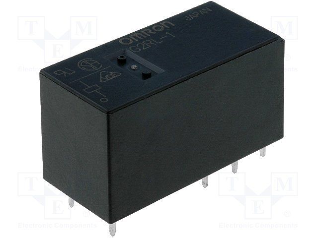 PCB power relay 24 VDC 400 mW, G2RL-1-E 24VDC, Omron