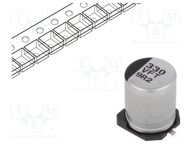 330uF 35V 20% Aluminum Electrolytic Capacitor SMD