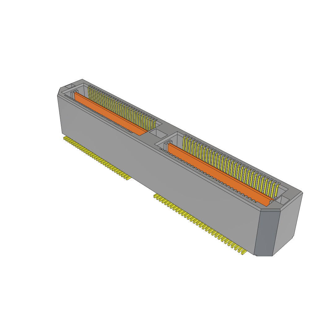 120-Position 2-Row Gold-Plated Male Header, 0.5mm Pitch, 8mm Stacking Height