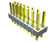 12-Position 18-Position 3-Row Through-Hole Header, 125°C, UL94 V-0
