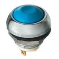 SPST-NO Pushbutton Switch, 50VDC, 0.1A, IP67, Black