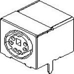 Conn Mini Circular DIN F 6 POS Solder RA Thru-Hole 6 Terminal 1 Port Tube